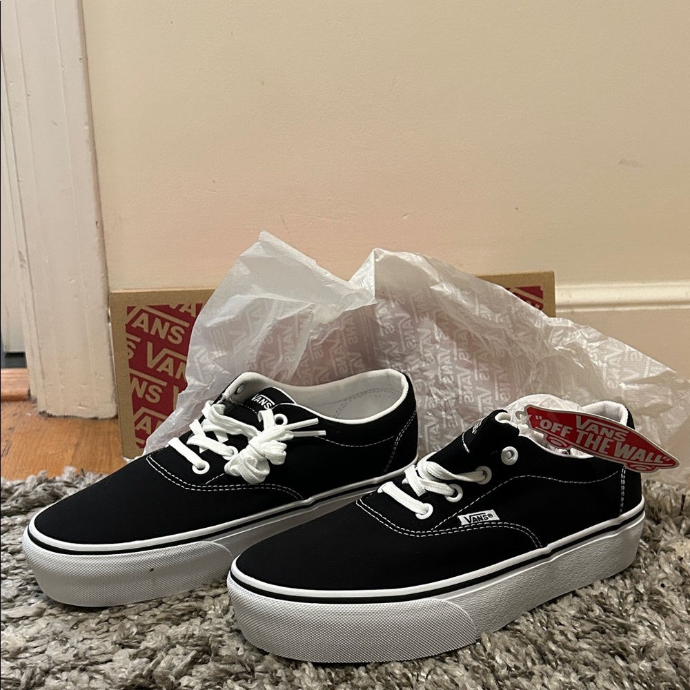 Vans Black and White Sneakers
